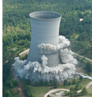 Demolition of K-area cooling tower