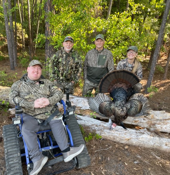 ODF member Willliam Durabos alongside his hunting escort Courtney Sumner harvested his first wild turkey during the SRS Ultimate Turkey Hunt.