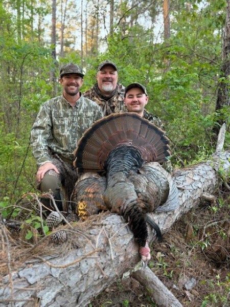SRNS employee and volunteer Chas Shiels escorted Austin Scott and his father Marty Scott during the SRS Ultimate Turkey hunt.