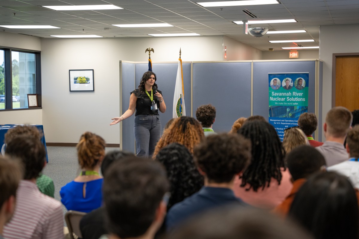 Interns from previous internship cohorts were offered the mic to speak to their peers about their experiences and what to look forward to over the coming weeks.
