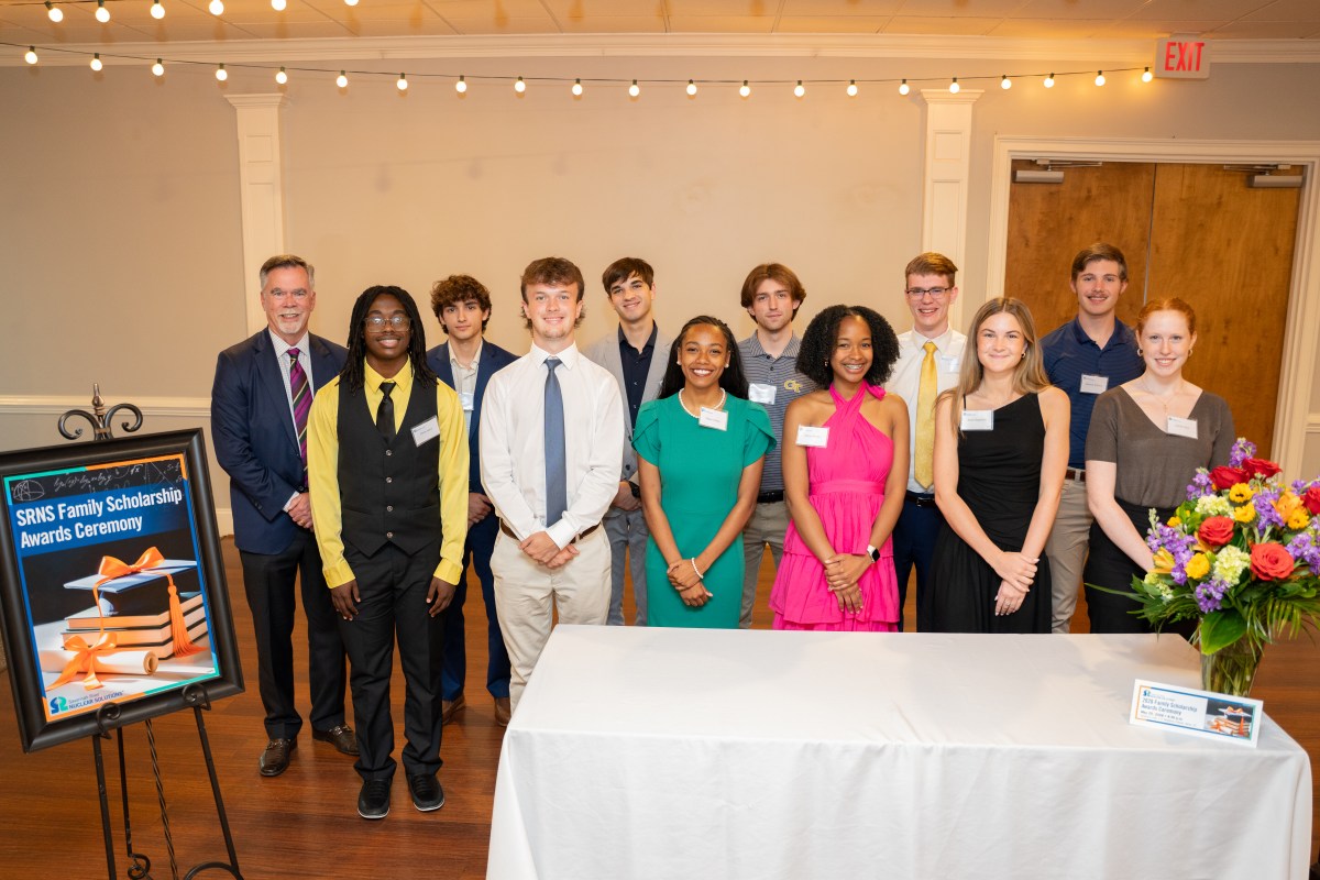 Recipients of the SRNS Family Scholarship gather for a group photo during the annual awards ceremony, celebrating academic achievement.
